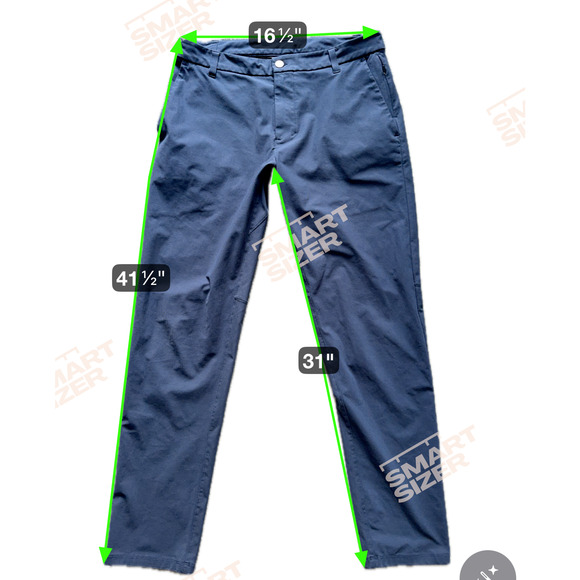 Lululemon Pants Mens 32x31 Blue Commission Classic Warpstreme Stretch LM5AEXS - Picture 5 of 5